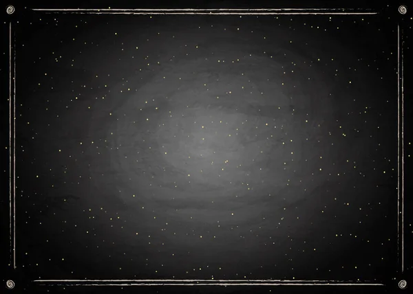 Bordure vide sur fond tableau noir — Image vectorielle