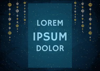 Kiraz kuşu dekor kara tahta çizim ile şablon afiş poster 