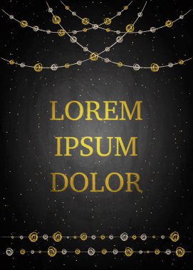 Kiraz kuşu dekor kara tahta çizim ile şablon afiş poster 