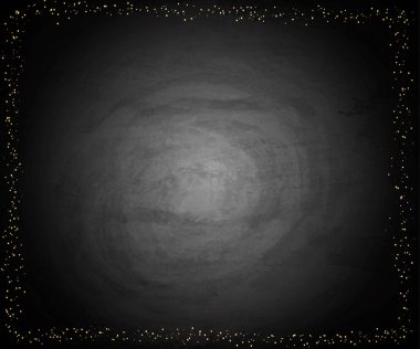 Altın tozu ile siyah kara tahta blackboard afiş arka plan