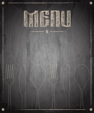 Kazı-kazan grunge doku arka plan üzerinde Restoran Menü