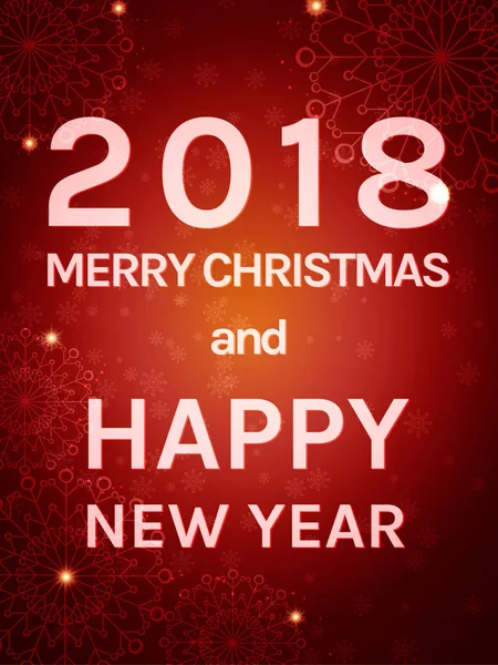 Mutlu 2018 yeni yıl el ilanı. Noel tebrik kartı