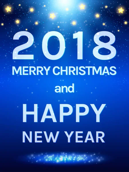 Mutlu 2018 yeni yıl el ilanı. Noel tebrik kartı