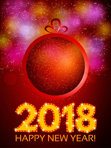 Mutlu 2018 yeni yıl el ilanı. Noel tebrik kartı