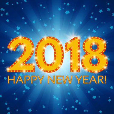 Mutlu yeni 2018 yıl sezon arka plan