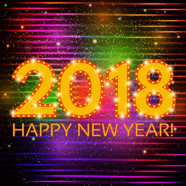 Mutlu yeni 2018 yıl sezon arka plan