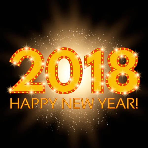 Happy New 2018 Year season background — Stock Vector
