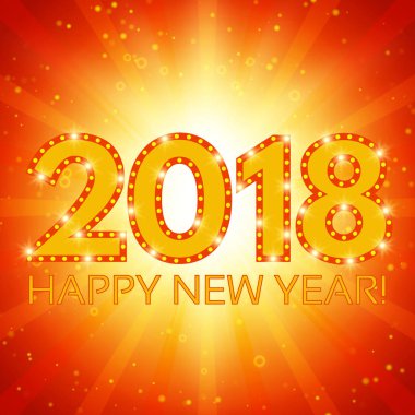 Mutlu yeni 2018 yıl sezon arka plan