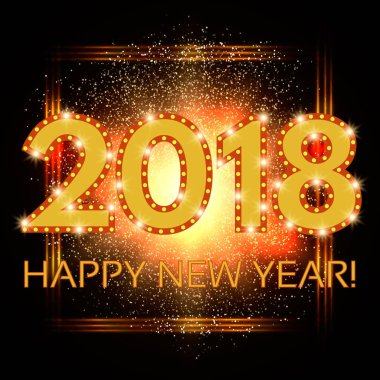Mutlu yeni 2018 yıl sezon arka plan
