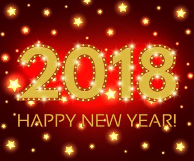 Mutlu yeni 2018 yıl sezon arka plan