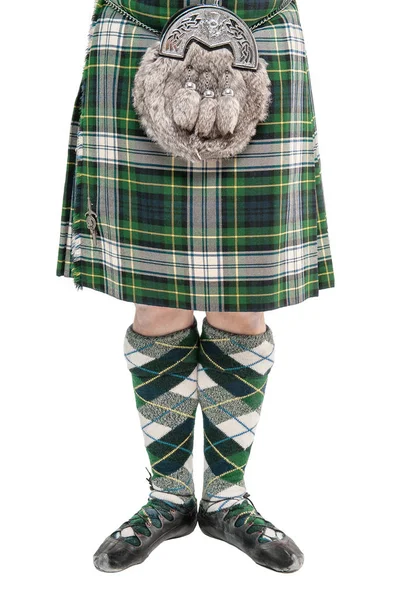 Man torso in traditional Scottish costume — Stock Photo, Image