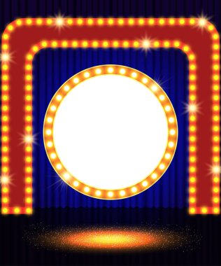  Retro afiş poster şablonu. Sunuda, tasarım co