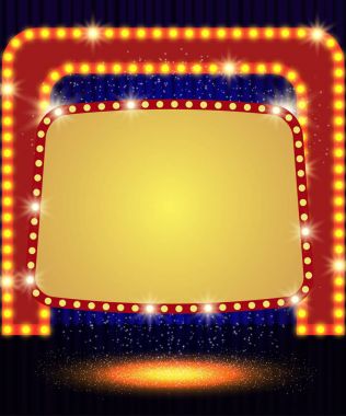  Retro afiş poster şablonu. Sunuda, tasarım co