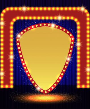  Retro afiş poster şablonu. Sunuda, tasarım co