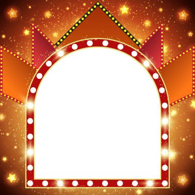 Retro sahne parlayan afiş arka plan