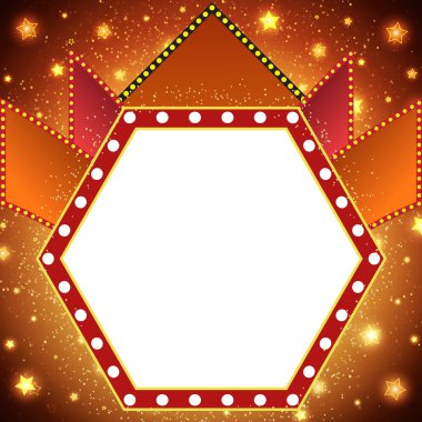 Retro sahne parlayan afiş arka plan