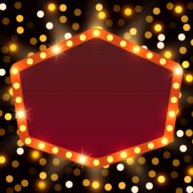 Retro afiş poster şablonu. Sunu için con tasarım