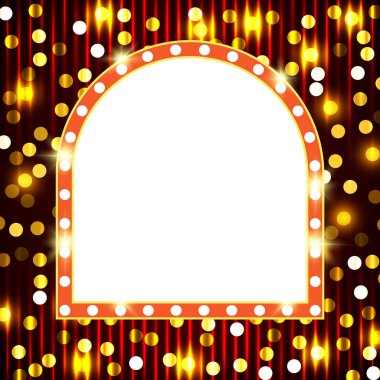 Retro afiş poster şablonu. Sunu için con tasarım