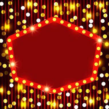 Retro afiş poster şablonu. Sunu için con tasarım