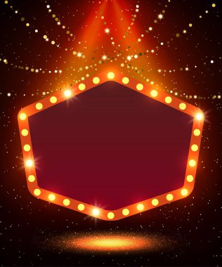 Retro casino afiş poster şablonu. Presentati için tasarım