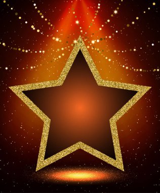 Retro yıldız casino afiş poster şablonu. Tasarım için prese