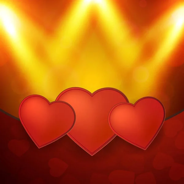 Valentine���s Day shining background with hearts