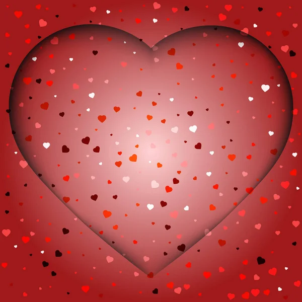 Valentines Day background with hearts — Stock Vector