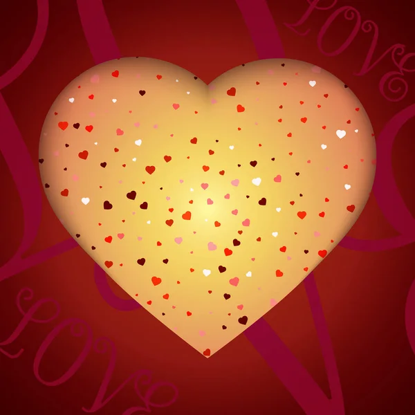 Valentines Day background with hearts — Stock Vector