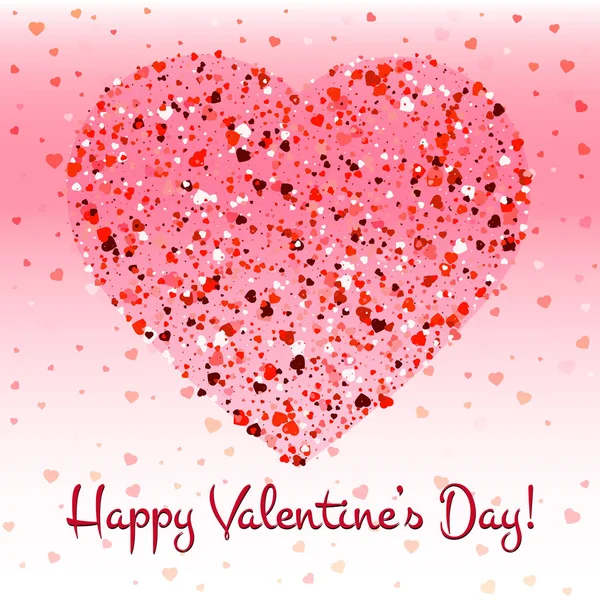 Valentines Day background with hearts — Stock Vector