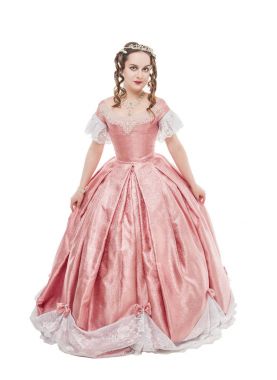 İzole Ortaçağ içinde genç güzel kadın 