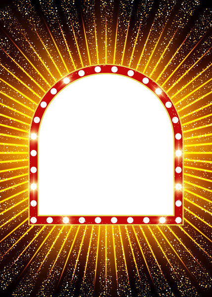 Шаблон плаката с баннером ретро казино. Дизайн для презентаций
