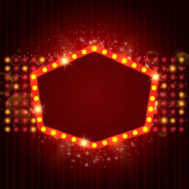  Retro Parlatıcı afiş poster şablonu. Presentati için tasarım