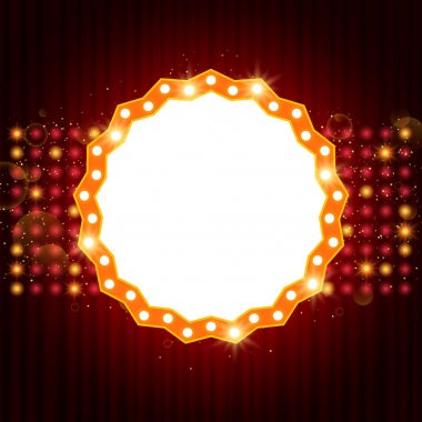  Retro Parlatıcı afiş poster şablonu. Presentati için tasarım