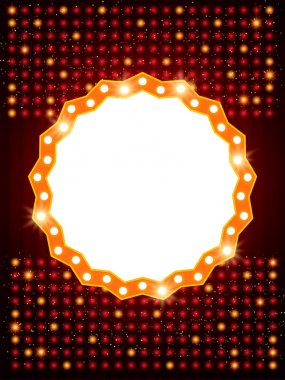  Retro Parlatıcı afiş poster şablonu. Presentati için tasarım