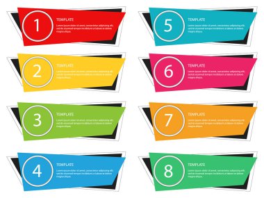 Infographic geometrik şablon afiş tasarımı için ayarla