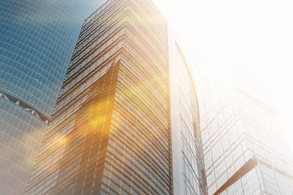 Modern business skyscrapers buildings of glass — Stock Photo, Image