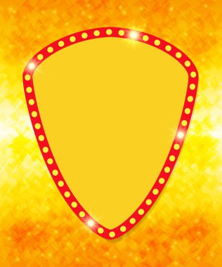 Retro ışık afiş geometrik arka plan üzerinde parlayan soyut