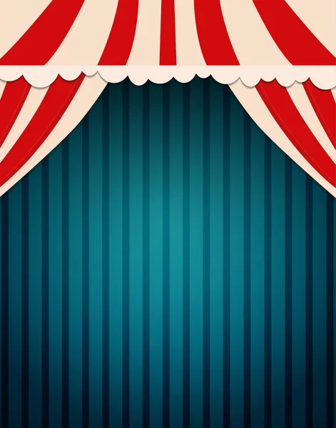 Blue curtain on vintage background. Design for presentation, con — Stock Vector