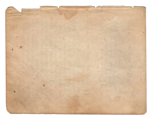Izole çizikler ve lekeleri dokulu eski kağıt — Stok fotoğraf