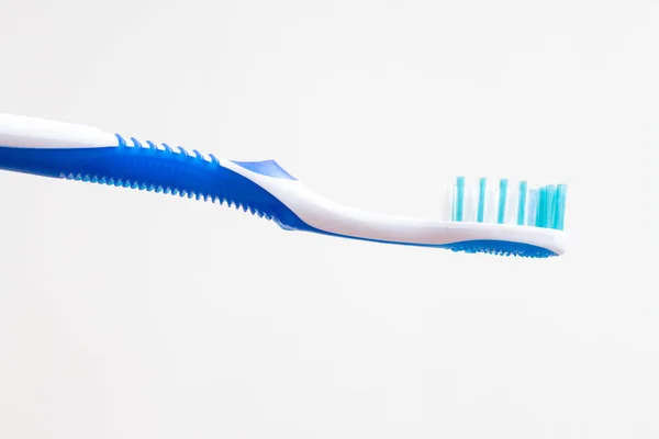 Toothbrush Blue Handle White Background — Stock Photo, Image