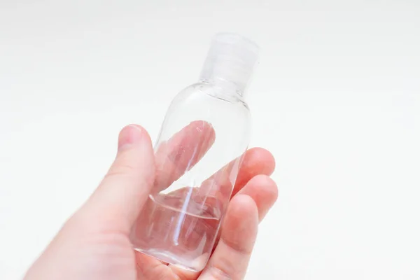 Пляшка Антибактеріальним Антисептичним Гелем Руці — стокове фото