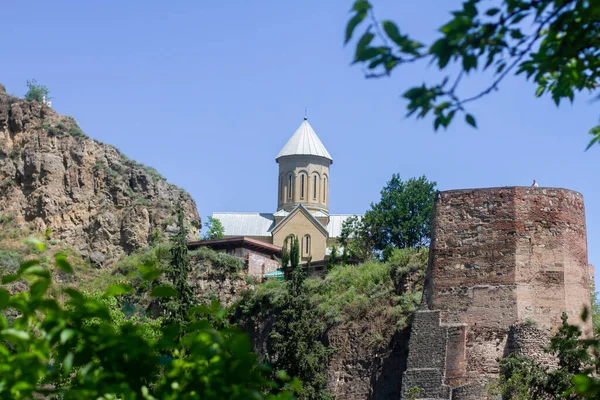 Stará Pevnost Narikala Chrám Tbilisi Georgia — Stock fotografie