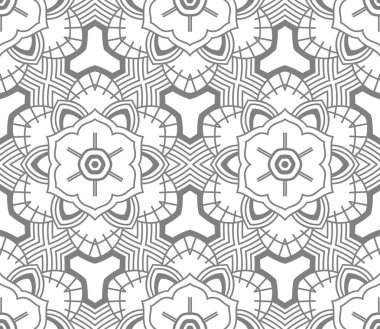 Dikişsiz soyut el çizilmiş vektör desen