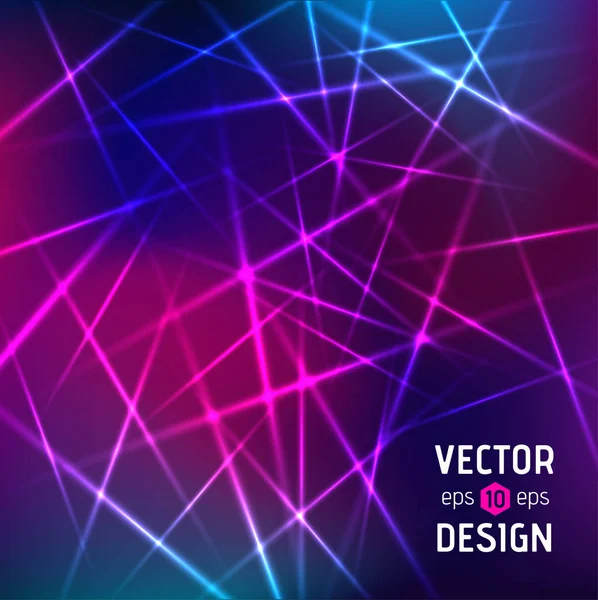 Vector abstrakt bakgrund av färg laserstrålar — Stock vektor