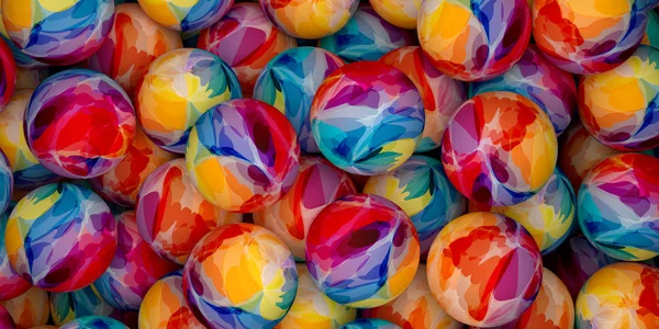 Абстрактный фон разноцветных шаров — стоковое фото