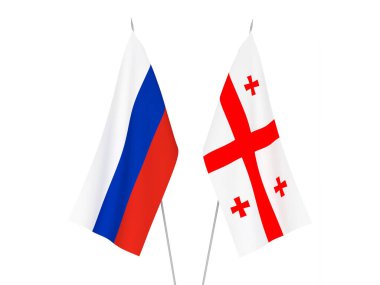 Rusya ve Gürcistan bayrakları