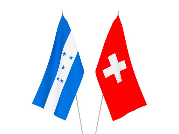 Honduras és Svájc lobogói — Stock Fotó
