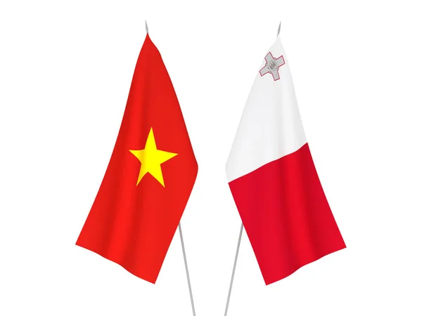 Vietnam a vlajky Malty — Stock fotografie
