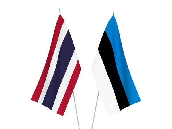 Banderas de Tailandia y Estonia —  Fotos de Stock