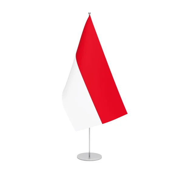 Indonézia zászló fehér háttér — Stock Fotó